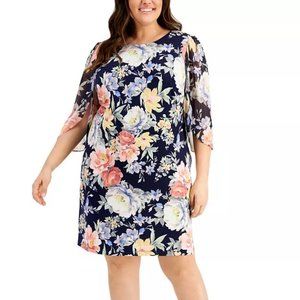 Connected Plus Size Jersey Sheath Dress